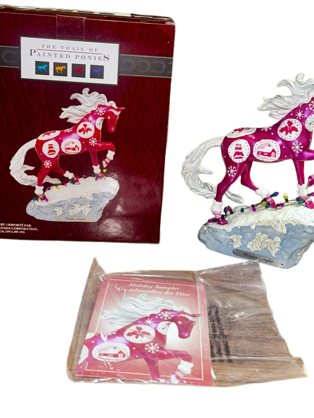 The Trail Of Painted Ponies “Holiday Sampler” ~ Red & White Gingerbread ~ Horse